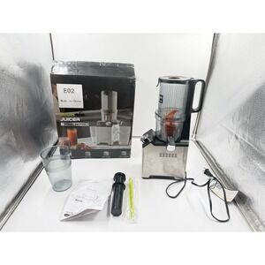 Cold Press Juicer, Wide Feed Chute Juicer Machines, Stainless Steel Slow Mast...